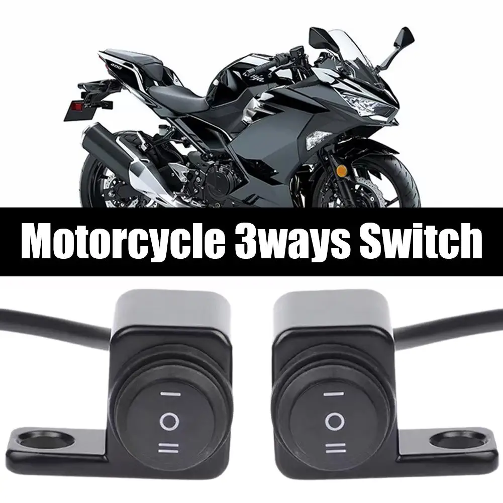 Universal Scooter Motorcycle Handlebar Switch Useful Controller 3-way Button Fog Practical Signals Control Light Light O4o3