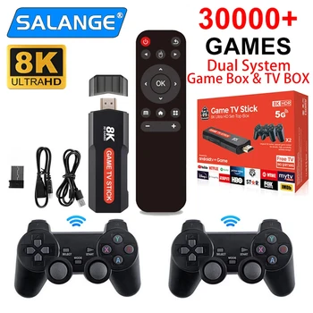 Q9 Game Console TV Box X2 Plus with Wireless Controller 8K Retro Video Game Console, 64G Storage Built in 30000 Games for PS1