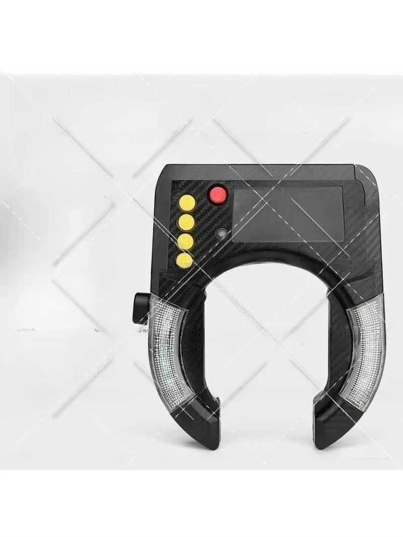 Smart Password Lock Mobile Phone Bluetooth Unlocking Mountain Bike Anti-theft Waterproof Charging Horseshoe Lock with Light