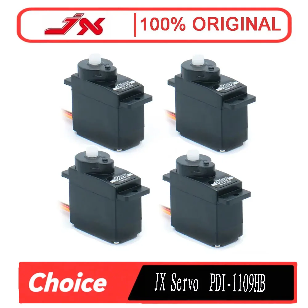 

4PCS JX Servo PDI-1109HB: 9g Mini Digital Servo with Plastic Gears and Metal Core Motor, Ideal for RC Airplanes, Helicopters, Ca