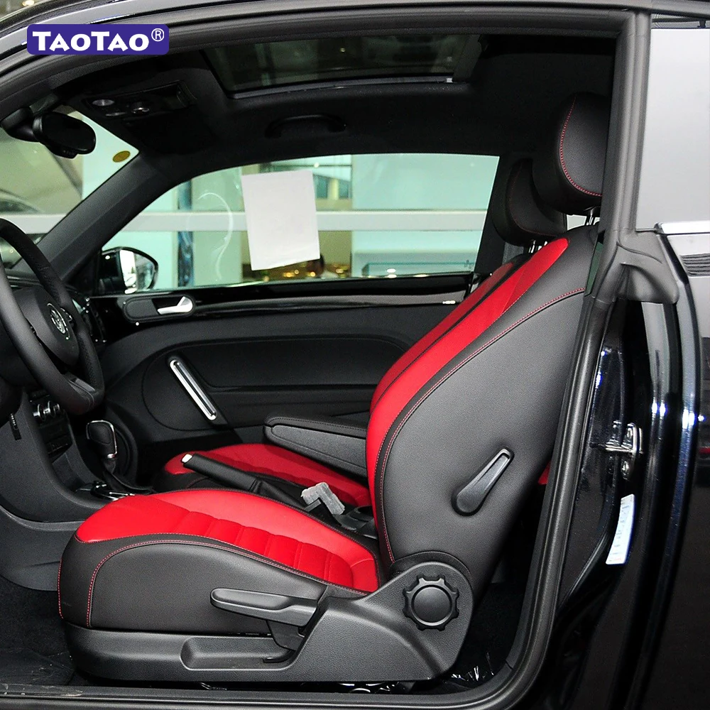For Volkswagen Beetle A5 hatchback 2012 2013 2014 2015 2016 2017 2018 Faux Leather Custom Car Seat Covers Protector Accessories