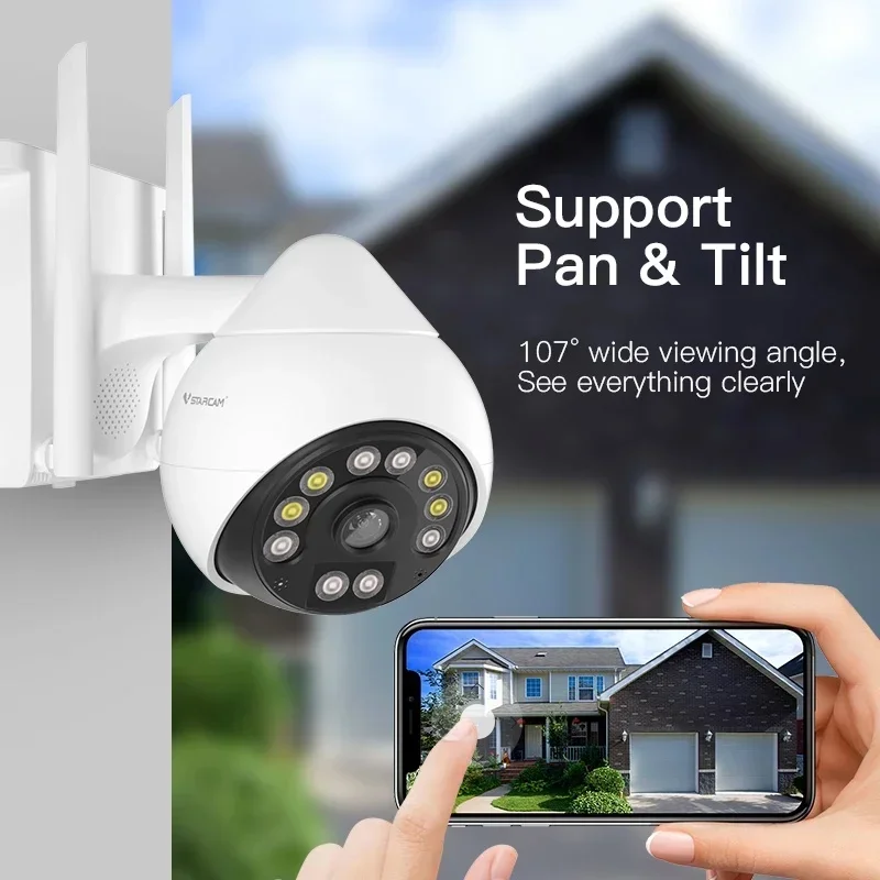 Vstarcam 3MP Wifi PT Camera Human Detection 5X Digital Zoom Night Vision Wireless Security IP Camera Outdoor IP66 Weatherproof