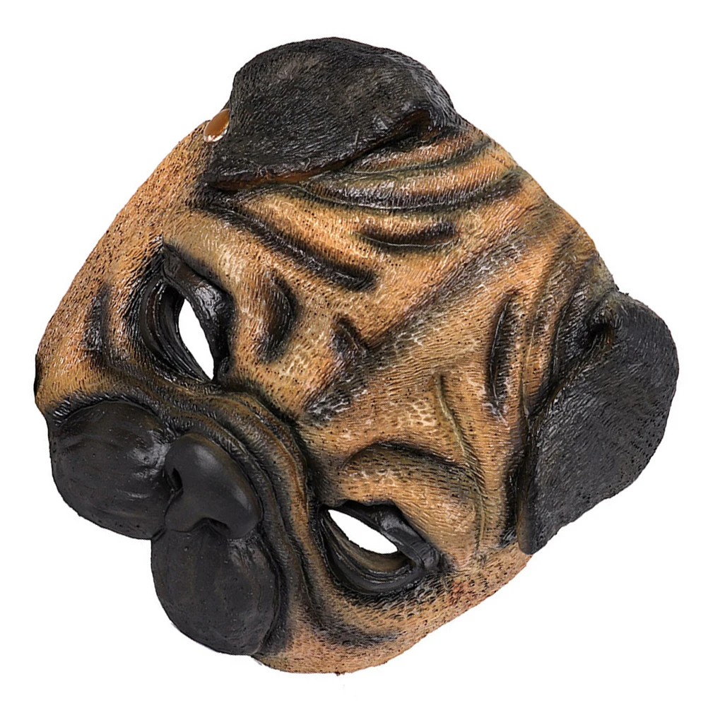 

Halloween Mask Pug Costumes The Dog Face Cover Chocolate Dress-up Props Performance