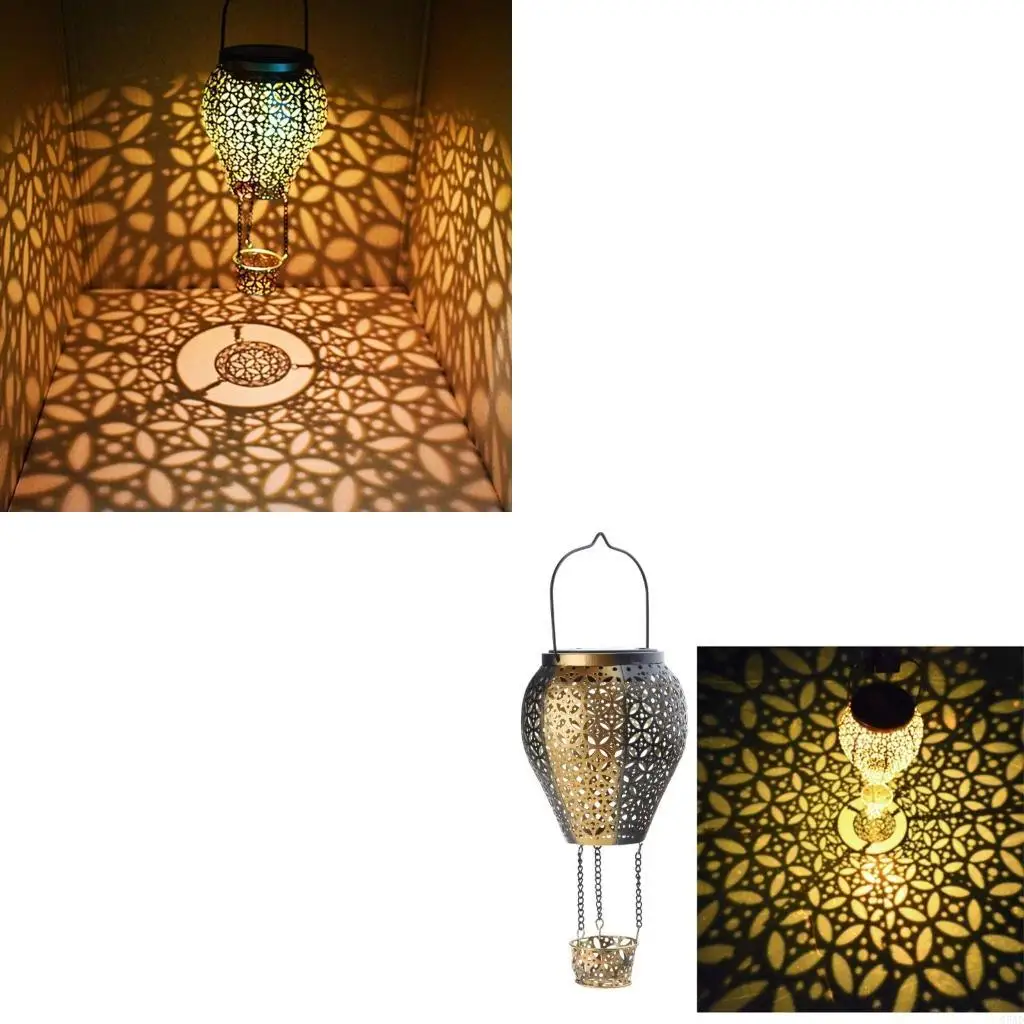 

Exquisite Solar Lamp for Garden Yard Decorative Indoor Outdoor Hollow Lantern C5AD