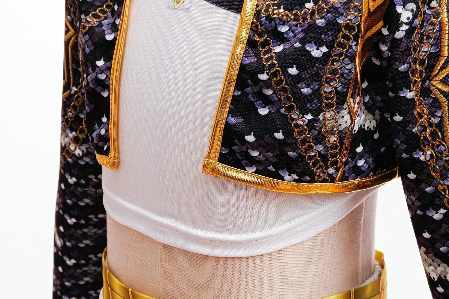 Bühnenkostüm für Girlgroup-Auftritte, Pop-Musik-Tanzoutfit, bedruckte Jacke, Crop-Top, Shorts, Party-Cosplay-Anzug – Detail 12