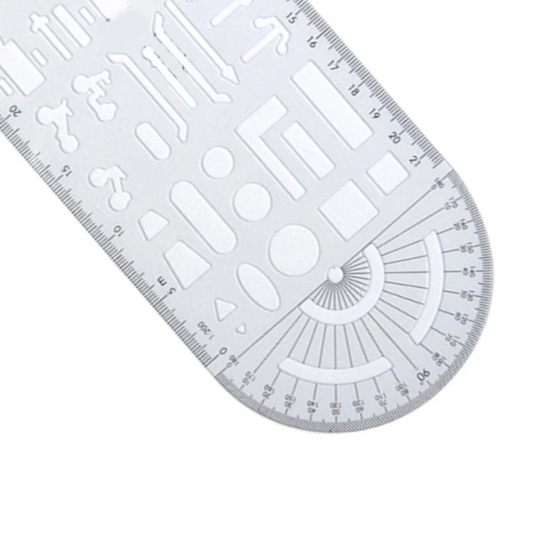 Multifunctional Geometric Stencils Drawing Accident Scene Templates with Measuring Ruler Geometric Drawing Templates A4WF