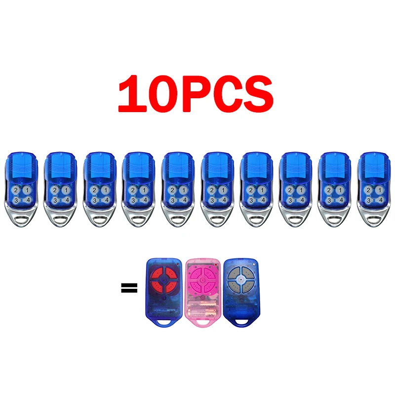 

10PCS ATA PTX4 Remote Control for Gate / Garage Door Opener Blue Pink 433MHz Rolling Code GDO 9v1 8v2 8v1 7v1 6v2 6v1 4v6 4v5