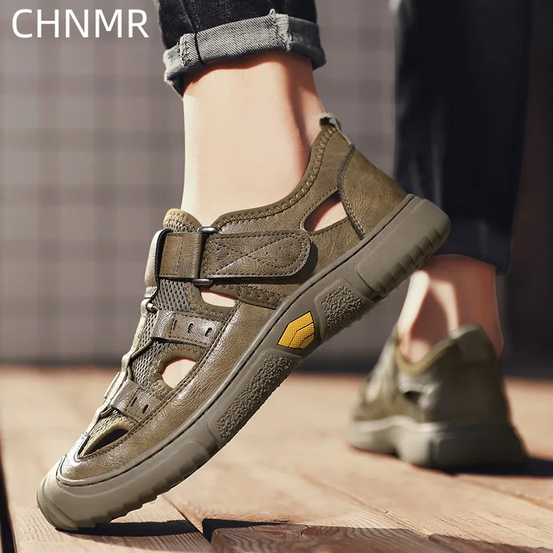 Beach Sandals for Men Round Toe Casual Outdoor Comfortable Trendy All-match Breathable Fashion Wear-Resistant Shoes Summer Main