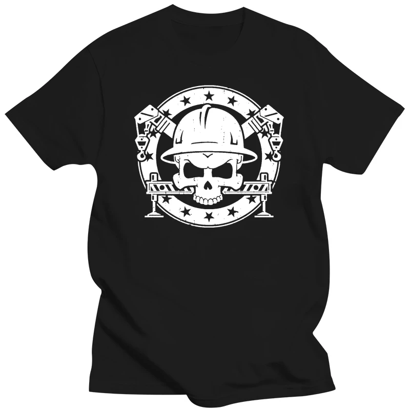 2019 New Cotton T-shirt Crane Operator T-Shirt - tower crane skull shirt boom crane truck logo t shirt Summer Style Tee Shirt