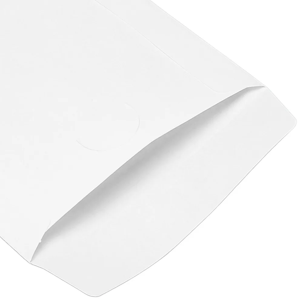 100PCS Practical Clear Window CD Sleeves Flap Design Reusable DVD Sleeves Envelopes Miniature Disc