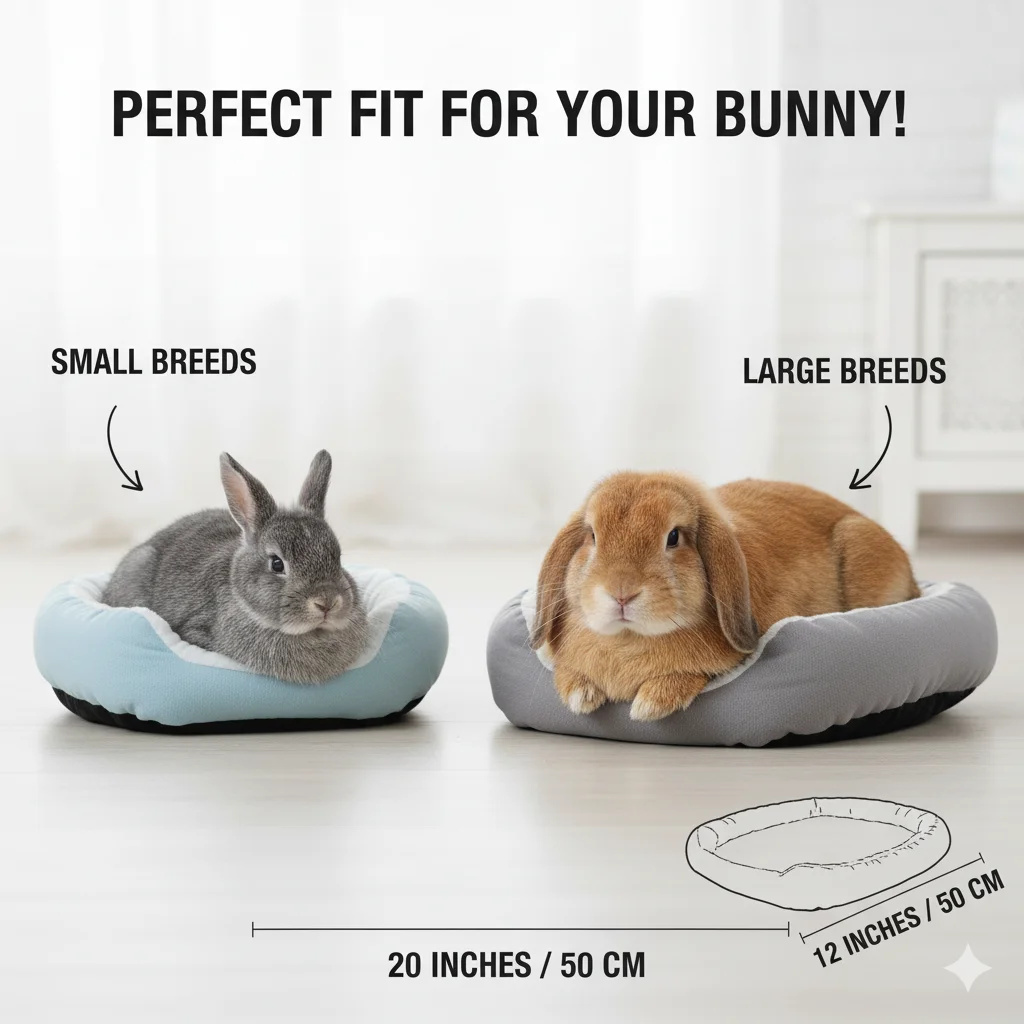 

Concave Rabbit Pillow Bed Thick Plush Mat For Bunny Guinea Pig Chinchilla Cozy Cotton Pad For Indoor Pet Resting