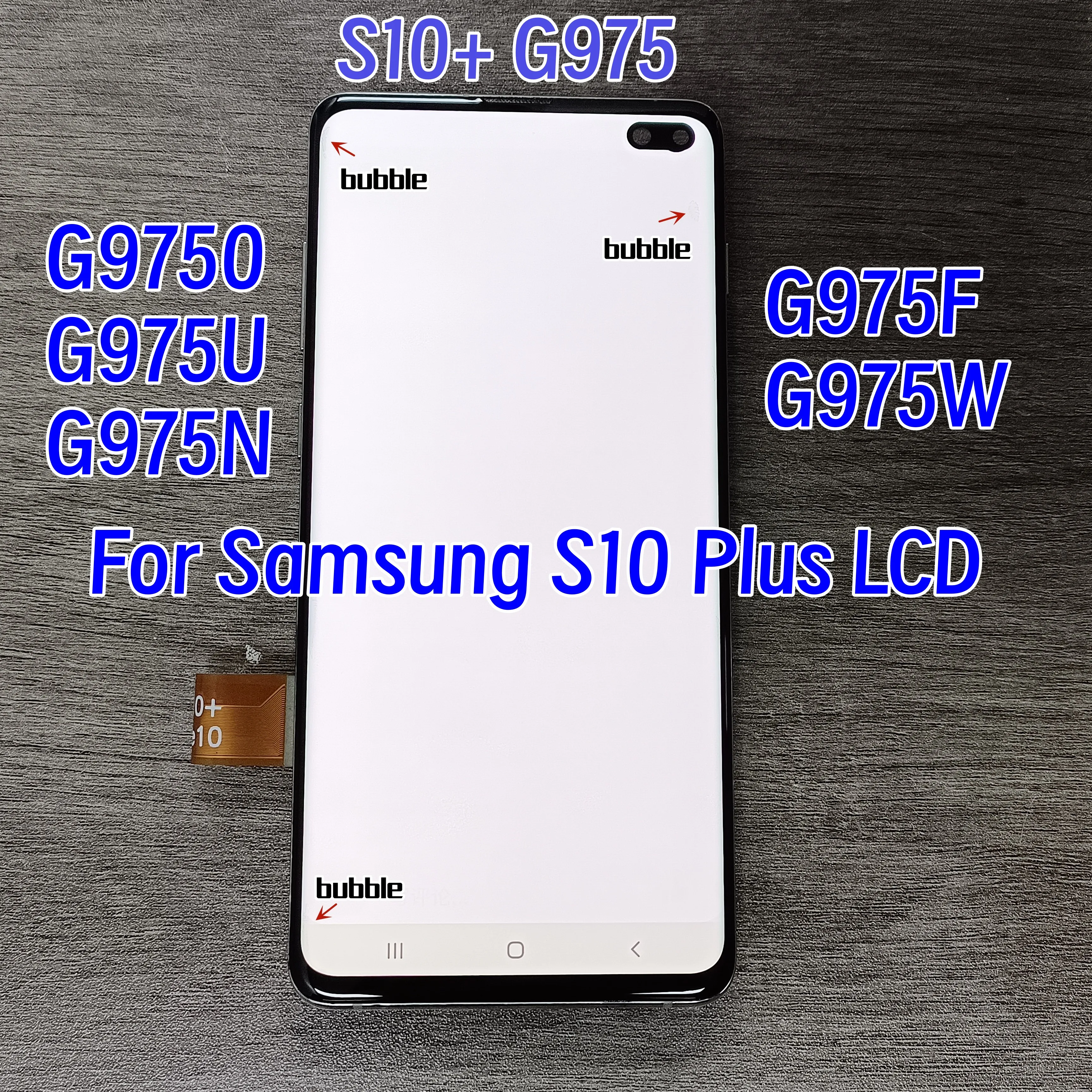 AMOLED LCD For Samsung Galaxy S10+ S10 Plus SM-G975F/DS G975 LCD Display Touch Panel Screen Digitizer With Defects S10 Plus