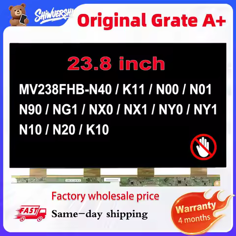 Original New A+ 23.8'' Only Lcd Glass Screen MV238FHB N40 K11 K10 N00 N01 N90 NG1 NX0 NX1 NY0 NY1 N10 N20