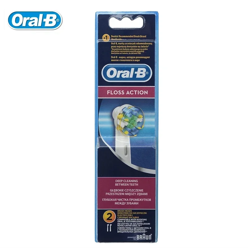 Oral B EB25 Floss Action Replacement Brush Heads Deep Cleaning OralB Electric Toothbrush Heads for Rechargeable D12 D20 3709 D34