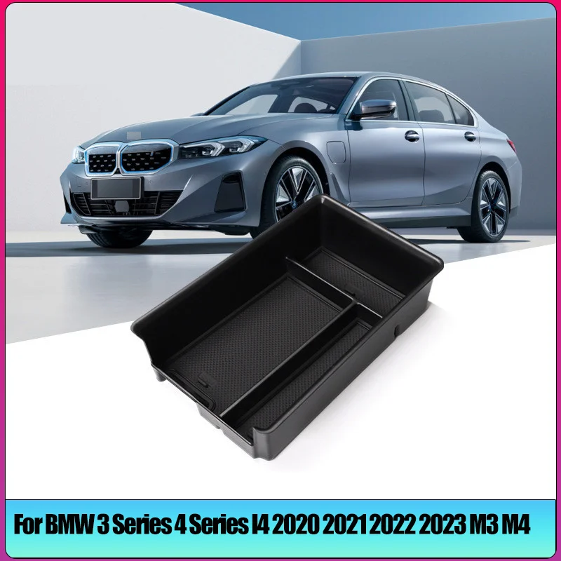 

Car Armrest Storage Box Center Console Tray Organizer Accessories For BMW 3 Series 4 Series I4 2020 2021 2022 2023 M3 M4