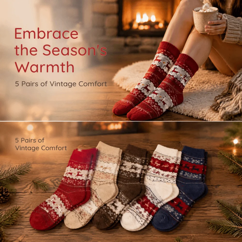 5 paar Verdikte Kerstrendierso - Thermal Sock Wool recensie en prijs