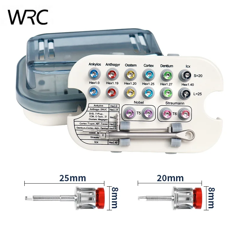 Dental Implant Torque Wrench Screwdriver Kit 10-70NCM, 16Pcs Prosthetic Drivers, Universal Restoration Repair Tools With Box - view 3