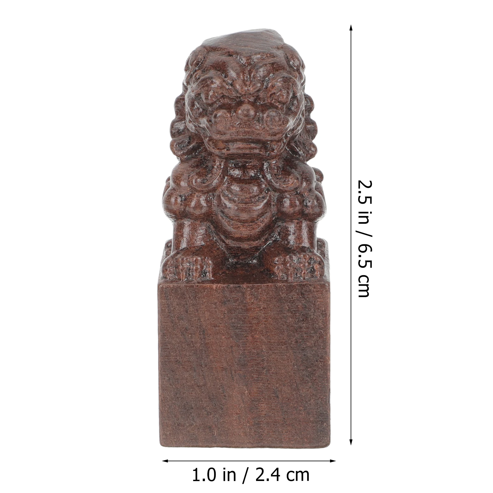 

4pcs Desktop Wooden Lion Statue Chinese Style Carved Sculpture Office Decor Hardwood For Indoor