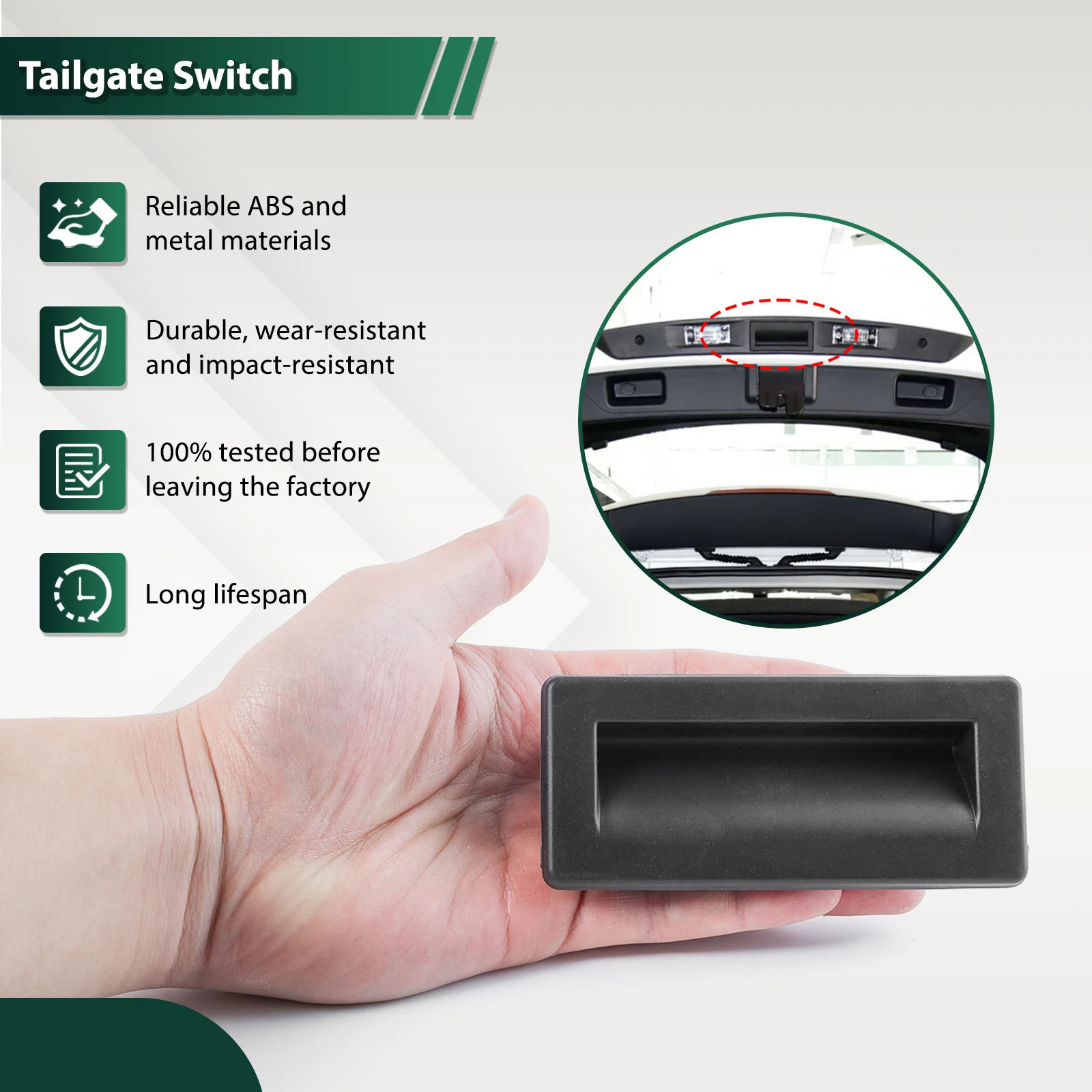 Rear Trunk Lock Release Handle Switch For Skoda Superb Yeti Octavia Audi A4 Seat VW Caddy Tiguan 3V0827566 3VD827566 3V0 827 566 view 5