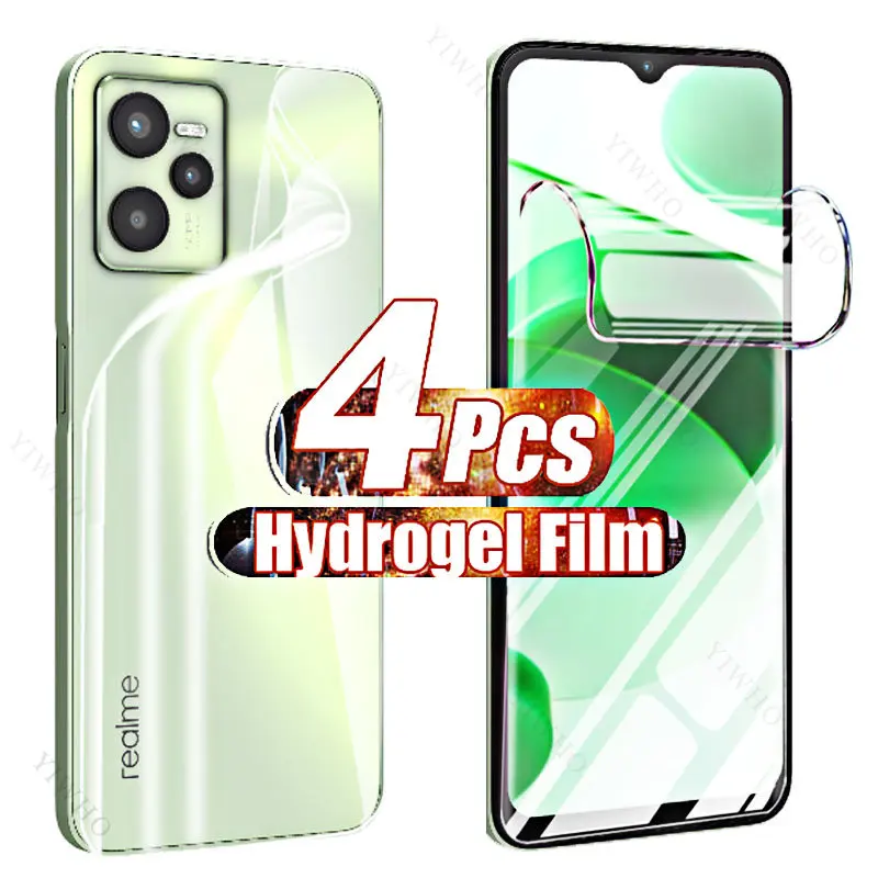 4-1PCS Hydrogel Film for Realme C35 C25 C25y C30 C31 C33 C25 Y Screen Protectors Hydrogel Film Not Glase Backs Case Front Back