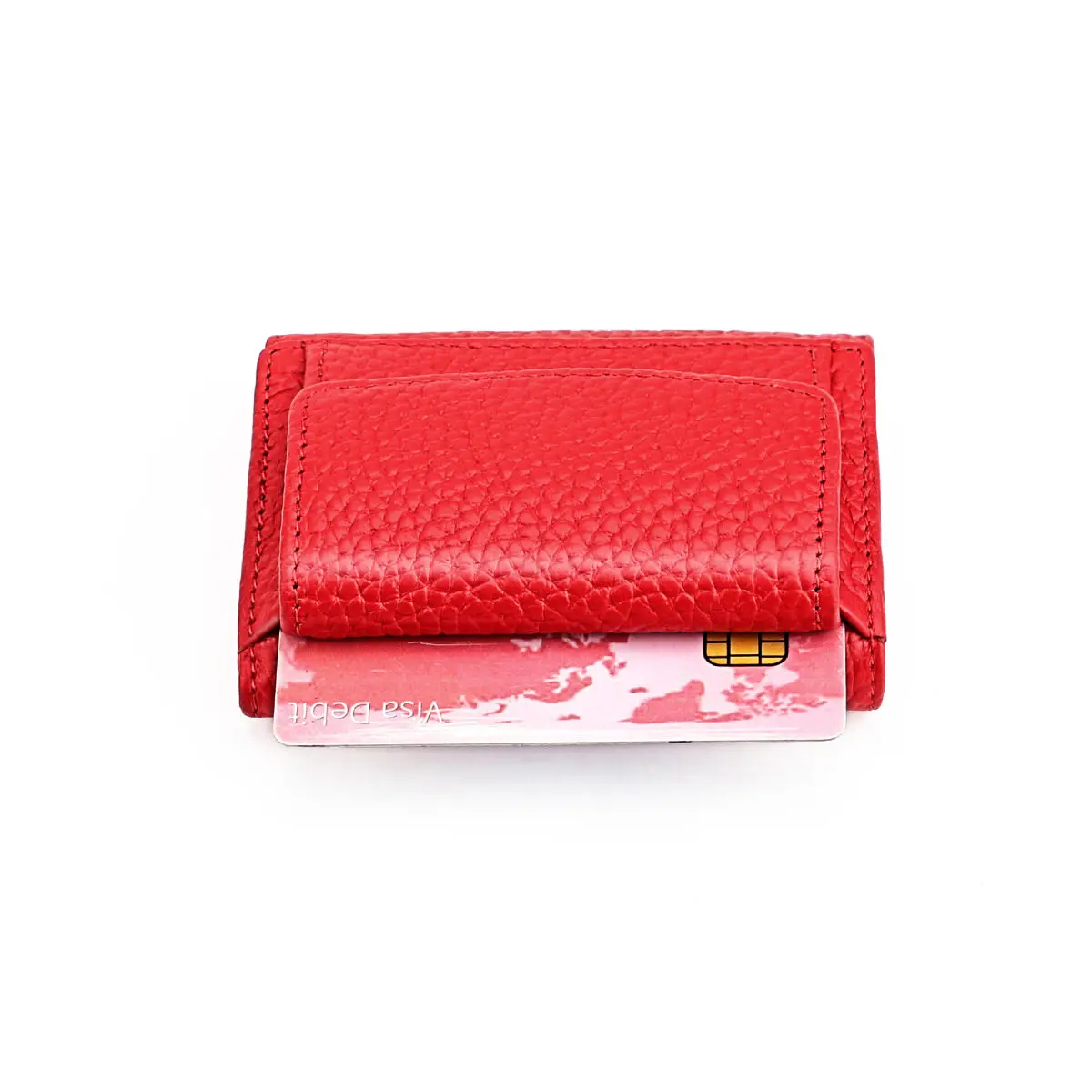 Real Leather Japanese Style Womens Purse Short Trifold Fashion Small Ins Wallet RFID Credit Card Pouch Coins Pocket