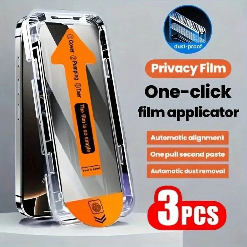 

3PCS Fingerprint Unlock S25 Ultra Screen Protectors For Samsung Galaxy S24 S23 S22 S26 Plus Privacy Anti Spy Tempered Glass