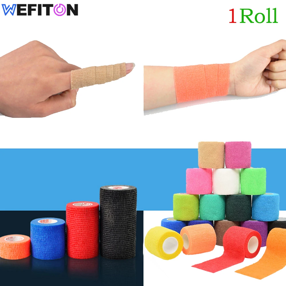 1Roll Wrap Sports Tape Bulk,Self Adherent Rap Tape,Self Adhering Stick Elastic Bandage,Power Flex Wrap for Wrist & Ankle Injury