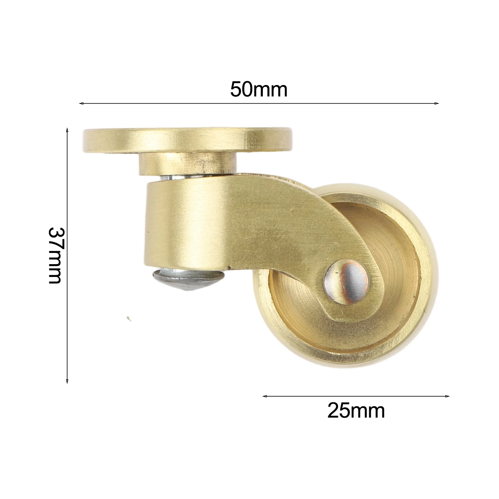 4pcs Brass Swivel Casters Featuring 360 Degree Rotation Suitable for Furniture Applications Such as For Chairs and Cabinets