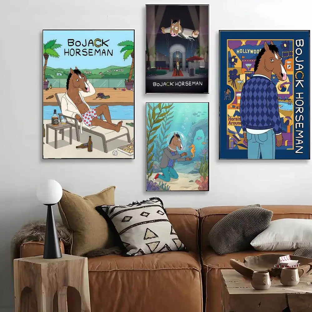 Animation BoJack Horseman Poster HD Decorative Wall Art for Living Room Bedroom Café Stylish Home Décor Gift