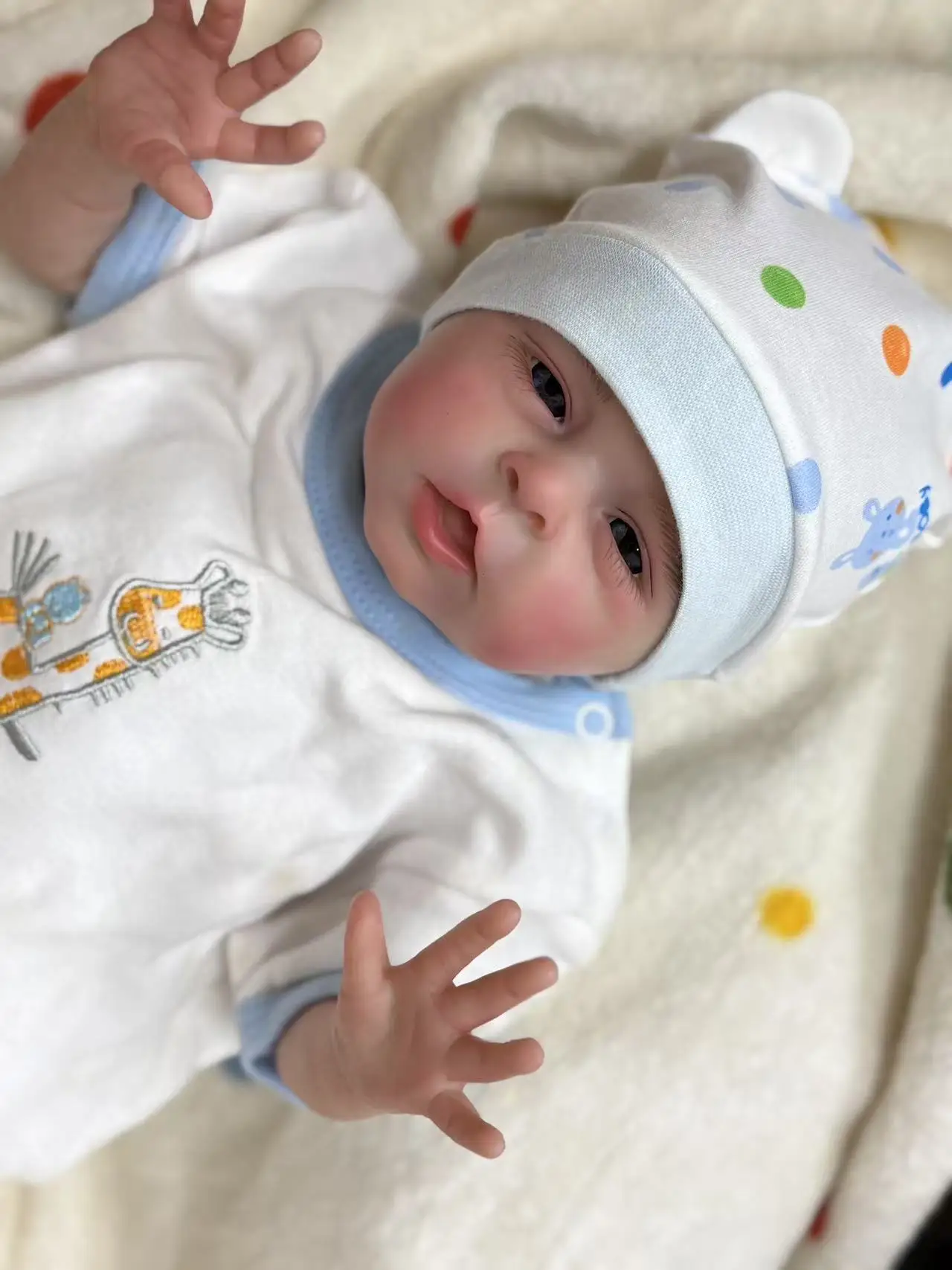 

EGO индивидуальная ограниченная поставка 17 дюймов Reborn Baby Levi с милым платьем, готовая кукла, рождественский подарок