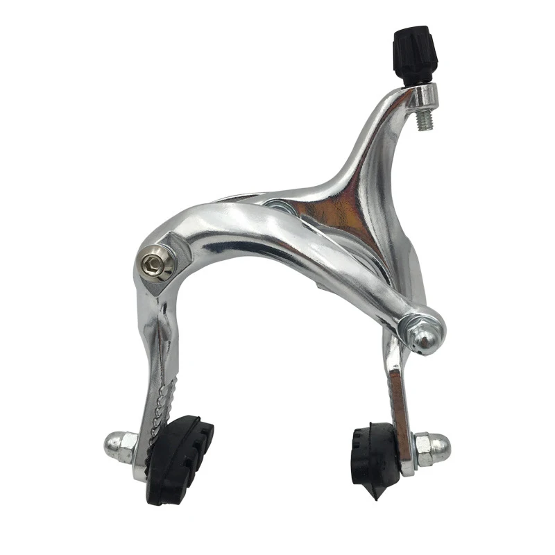 Bicycle Brake 61-79mm Long-reach Rear & Front C Caliper Brake Set Bike Side Pull Polished Bicycle Caliper C Brake Caliper