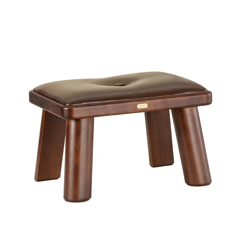 Small Stool Living Room Home Coffee Table  Small Bench Solid Wood Square  Shoe Changing Soft Bag Low