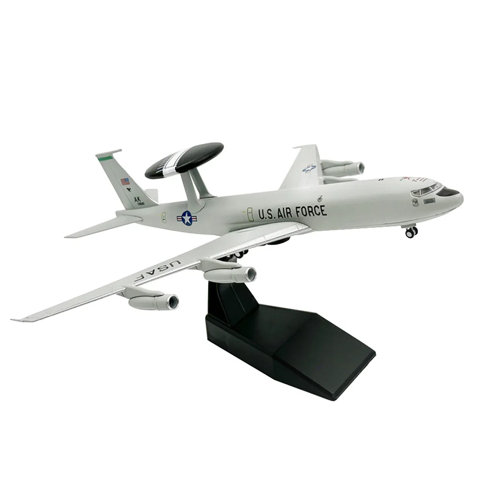 Diecast Metal 1/200 Scale USAF E-3 Early Warning Aircraft E3 Sentry AWACS Airplane Alloy Diecast Finished Model Display Gift