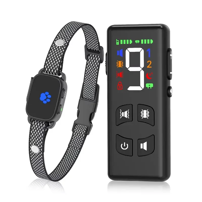 

Newest LED Screen IPX6 Waterproof Dual Dog Control Vibration Safe No Shock RC Training Dog Collar Adjustable for All Dogs