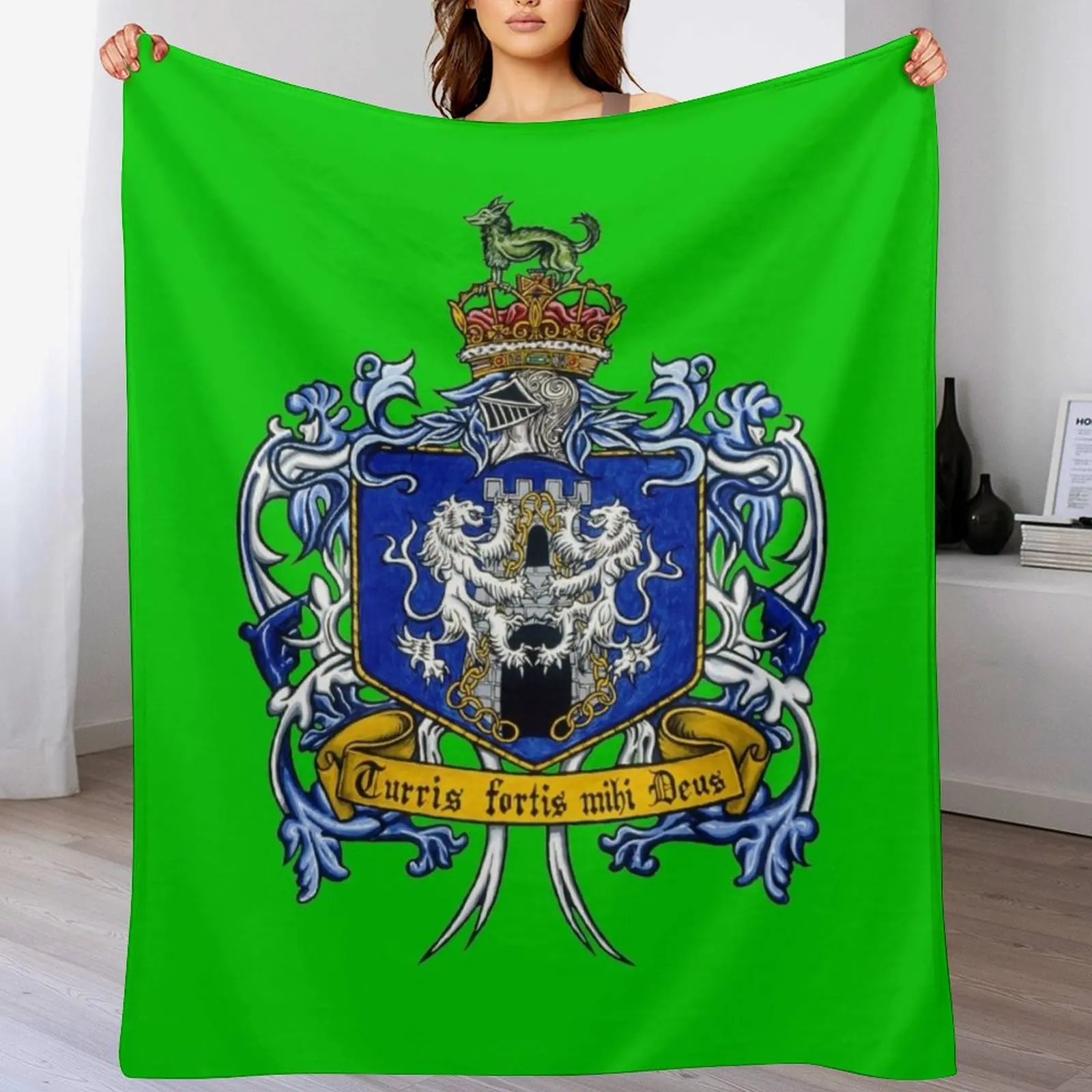 Kelly Family Crest Throw Blanket Soft Comfort Blanket for Reading Watching TV