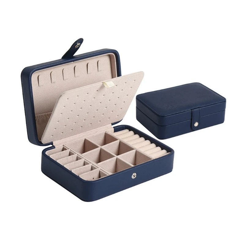 Double Layer Earring Jewelry Box for Store Earrings Rings Necklaces Bracelets Jewelry for Case Jewelry for Case Portable