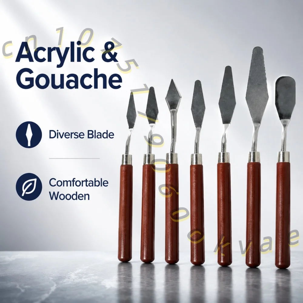 Professional Palette Knife Set 3/5/7pcs Stainless Steel Spatula for Oil Painting Acrylic Gouache Mixing Scraper Art Supplies