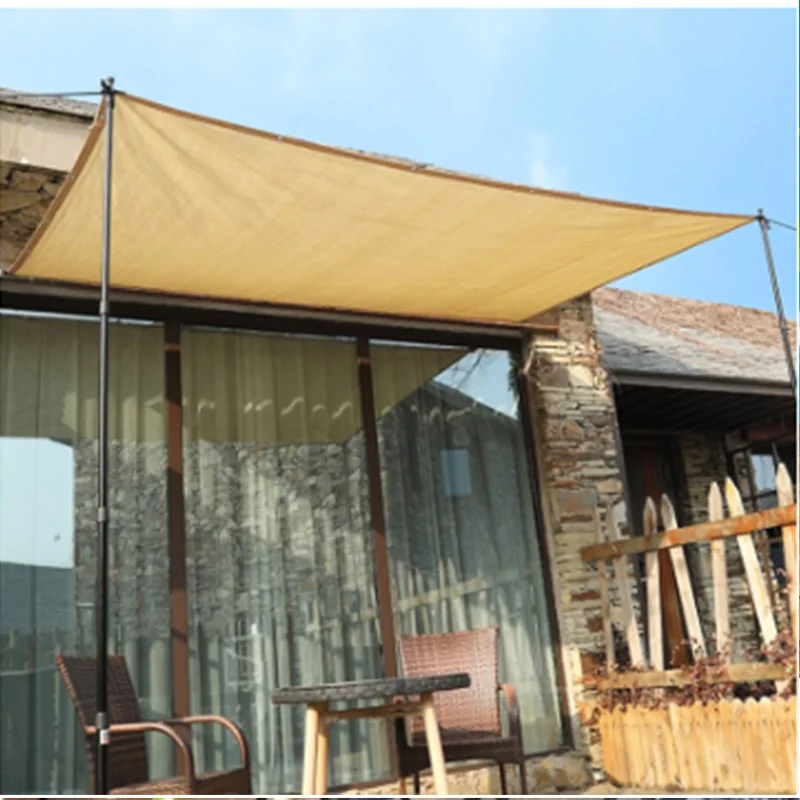 Beige shading net, UV protection, plant shed, outdoor sunshade umbrella, mesh cloth, HDPE sunscreen cloth