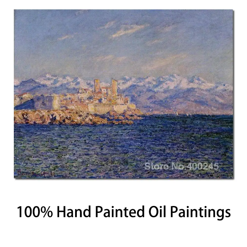 

Landscape Canvas Art Antibes Afternoon Effect Claude Monet Paintings Hand Painted Impressionist Artwork Living Room High Quality