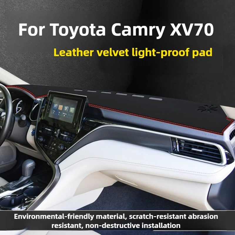 

Dashboard Sunshade Pad For Toyota Camry XV70 Accessorie 2023/2022 Suede Sun Protection Heat Insulation Anti-Reflective 2018-2021
