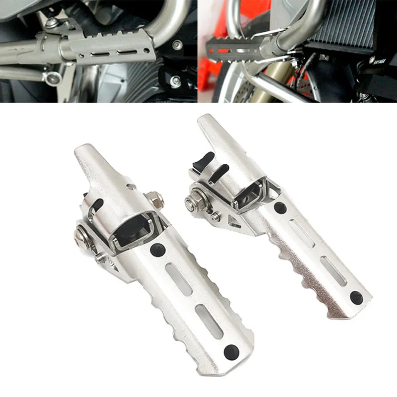 For HONDA NC750X For BMW R1200GS LC R1250GS R1200 GS R 1250 GS Motorcycle Highway Front Foot Pegs Folding Footrests Clamps