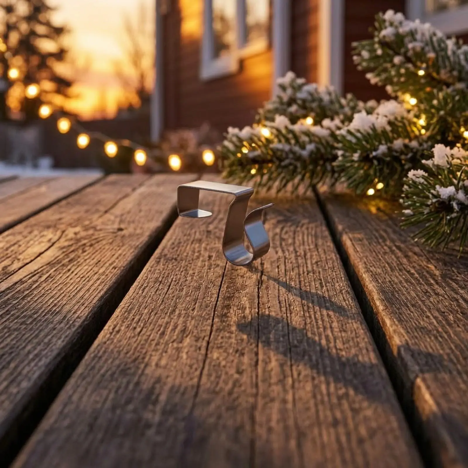 Outdoor Gutter Clip Hook for Festoon Lights Cold Rolled Steel Eave Hanger Clamp No Nails Needed Holiday Decor Holder