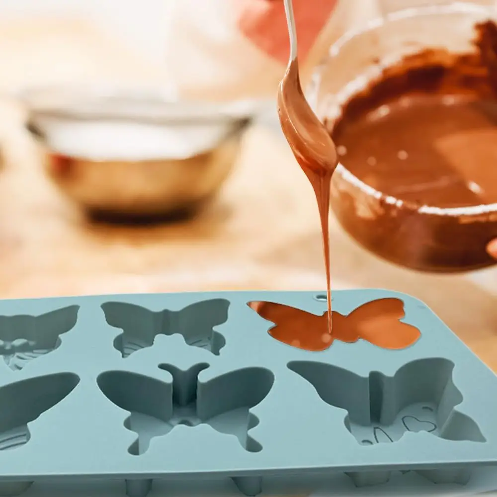 Butterfly Shaped Mousse Cake Mold Reusable Flexible Chocolate Dessert Mold Non-Stick 6 Options Baking Mould DIY Baking