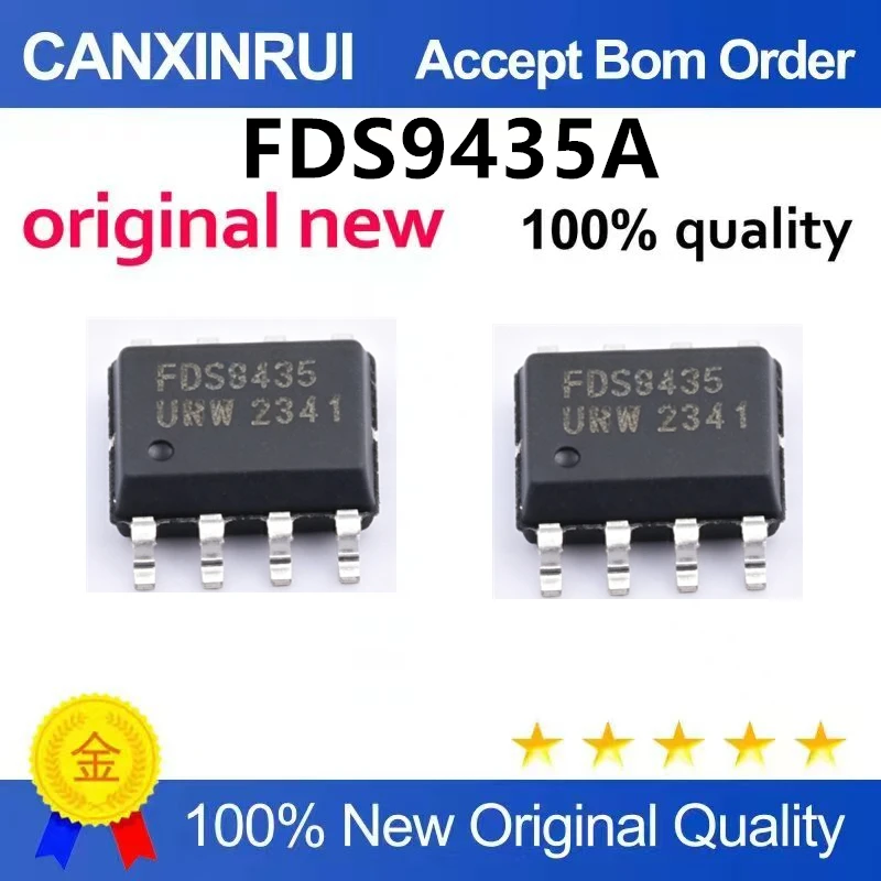 （5pcs-10pcs）Original genuine FDS9435A SOP-8 30V/5.3A P channel, field-effect transistor