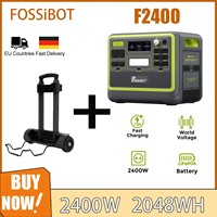 FOSSiBOT F2400 Portable Power Station，Solar Portable Folding Trolley，2048Wh 2400W Output Generator 16 Output Power Bank