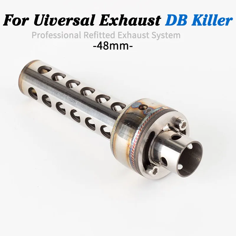 Motorcycle Universal Exhaust Pipe Modification 48MM Adjustable Plug Muffler DB Killer R25 CBR250RR MT15