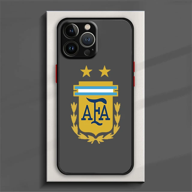 Football-Argentina Logo Art Phone Case For iPhone 15 14 13 12 11 Pro Max mini XS Max XR X 8 Plus SE Frosted Translucent Cover