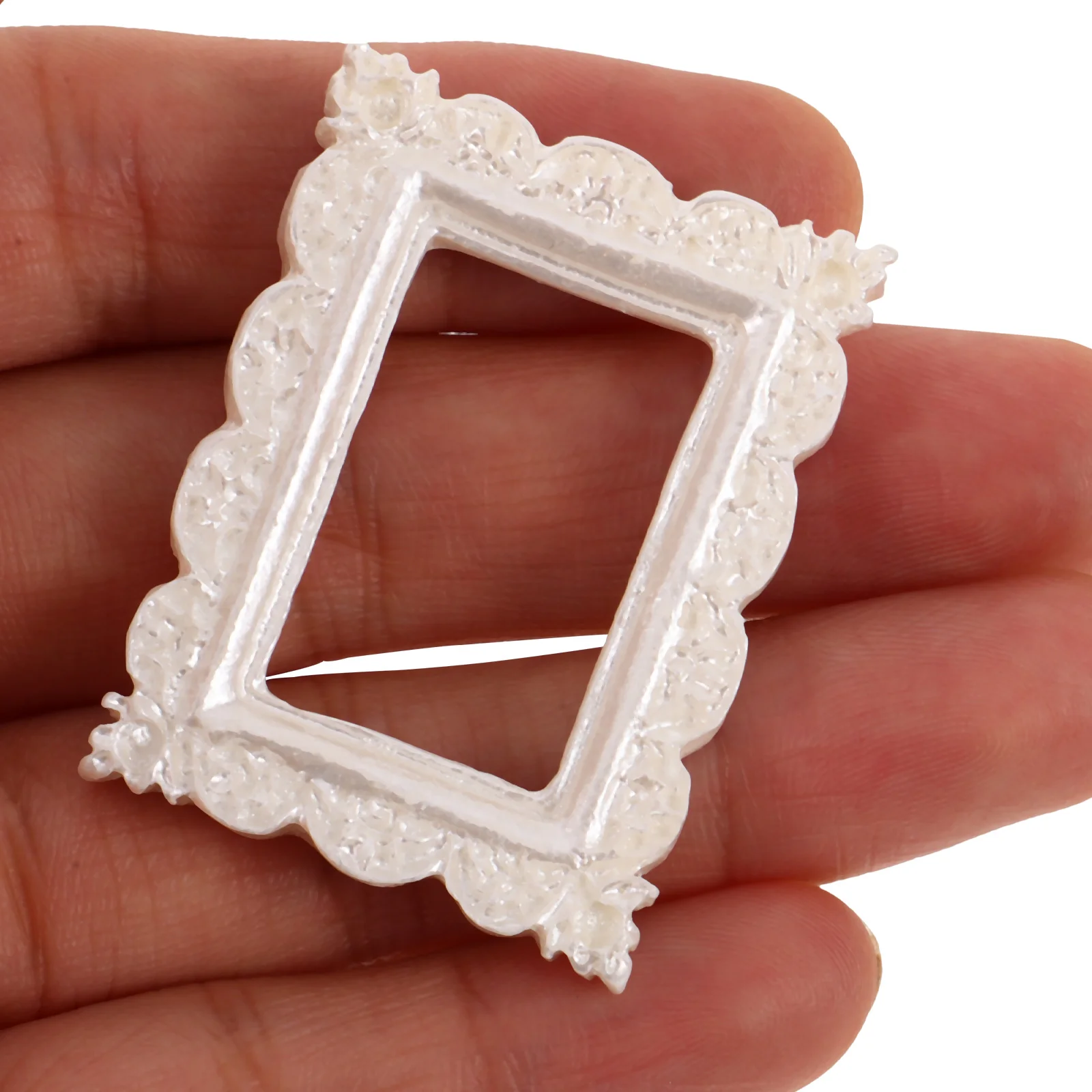 10 Pcs Collage Picture Frames Photo Ornaments Mini Vintage House Resin Simple Decoration White House Picture Frame for