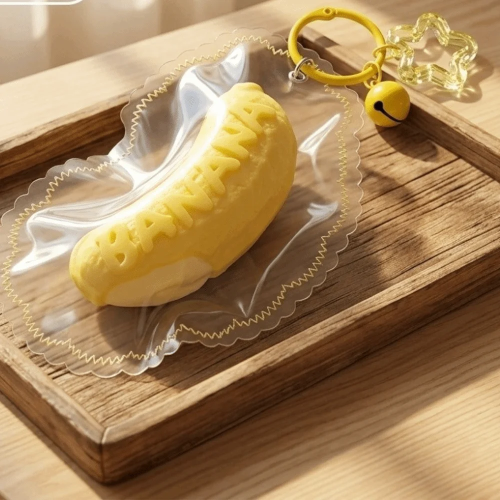 Soft Fidget Sticky Bag Slow Rebound Slow Rising Slow Rebound Food Grade Silicone Simulated Fruit Food Banana Bread Adults