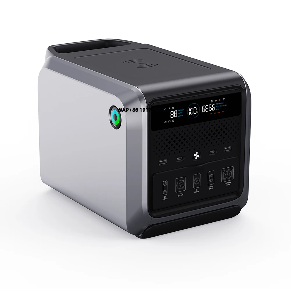 

Portable Power Station Bank 600W Rated(1200W Peak) with 3 AC Outlet 160000mAh Power Bank Lithium Battery Pack Power Supply